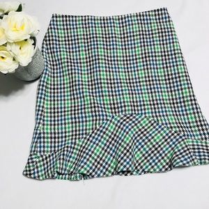 *Nine & Co. Super Cute Thick Plaid Peplum Skirt